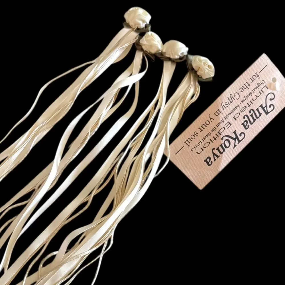 Renaissance Faire Ribbon Rosette Streamers Anna Konya Handmade Cosplay Fairycore